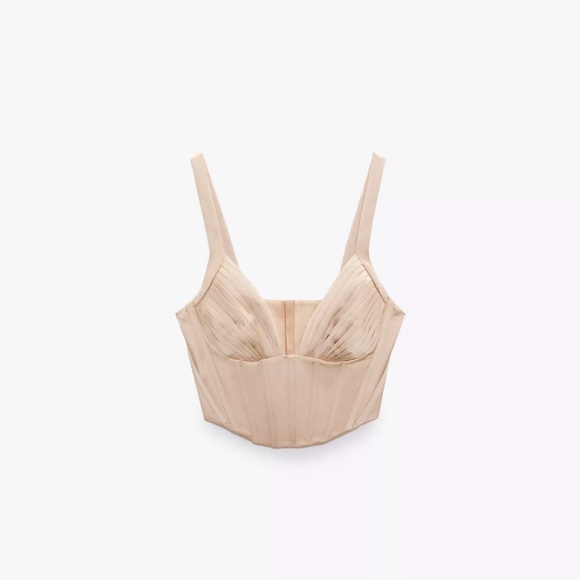 Zara Tops - Zara Satin Effect Corset Top